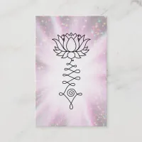 *~* Reiki Energy Healing Sparkle  Rays Lotus Business Card