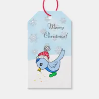 Cute Festive Blue Bird Holiday  Christmas Gift Gift Tags