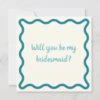 Handwritten "Will you be my bridesmaid?" Proposal Invitation