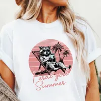 Feral Girl Summer Raccoon Tri-Blend Shirt