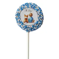 Baby Boy and his Corgi Puppy Baby Shower Chocolate Covered Oreo Pop