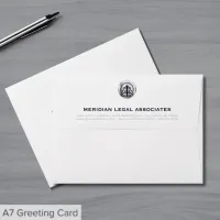 Elegant Silver Seal Logo Emblem A7 Envelope