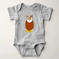 T-shirt - Cute Owl Character Baby Bodysuit