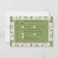 Elegant Floral Embrace RSVP Card