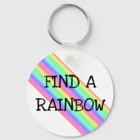 Find a Rainbow Day April 3rd Holiday Key Chain