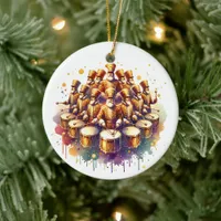 Twelve Drummers DrummingTwelve Days of Christmas Ceramic Ornament