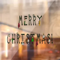 Merry Christmas Decor Office, Home & Store Vinyl Window Cling