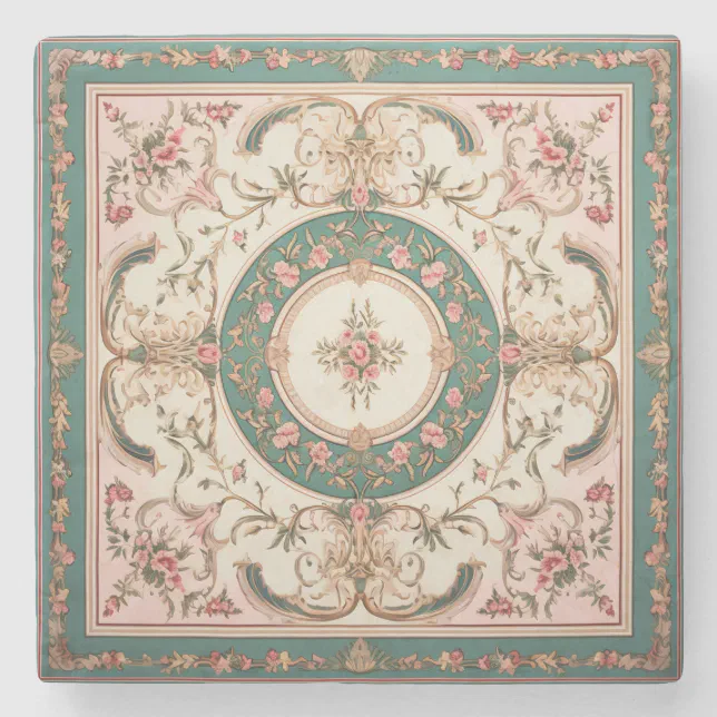 Persian Carpet Floral  Stone Coaster