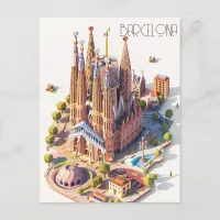 La Sagrada Familia Barcelona Postcard