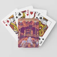 childhood dream - old horse carousel  poker cards