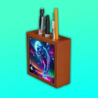 Moon and Panther Holographic Neon Colorful | Desk Organizer