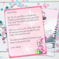 Personalized Letter from Santa Claus for Girls