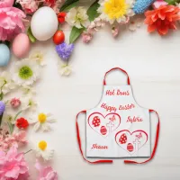 Simple Red Typography Happy Easter | Apron