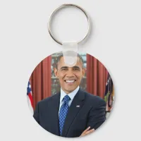 President Barack Obama 2nd Term Official Portrait Keychain