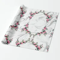 Elegant Pink Rose Wrapping Paper