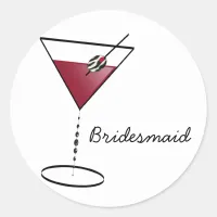 Fun Bridesmaid Favors Classic Round Sticker