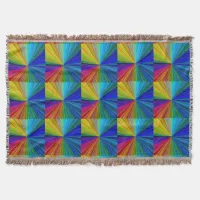 Circular Gradient Rainbow Throw Blanket