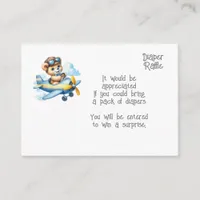 Teddy Bear Baby diaper raffle enclosure card