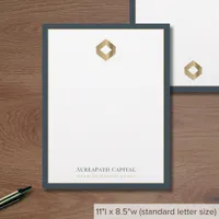 Elegant Gold Diamond Logo Letterhead