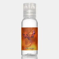 Colorful Phoenix Flying Against a Fiery Background Hand Sanitizer