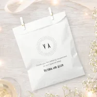 Modern Minimalist Monogram Wedding Favor Bag