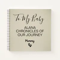 To My Baby Keepsake Pregnancy Journal