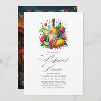 Mexican Fiesta Tacos & Tequila Rehearsal Dinner Invitation