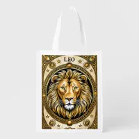 Leo astrological sign grocery bag