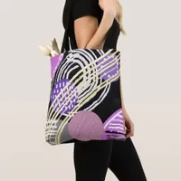 Cool modern trendy abstract art tote bag