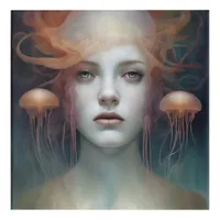 Jellyfish Woman Fantasy Acrylic Print