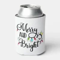 merry and bright holiday lights can cooler