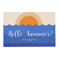 Ocean sunset minimalist scene  placemat