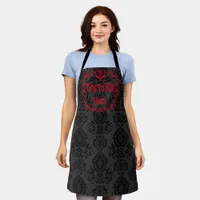 Goth Valentine Key To My Heart Red  Apron