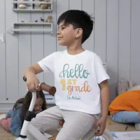 Thumbnail for Hello 1st Grade Personalized Boys' T-Shirt