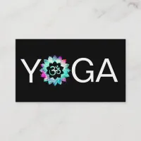 *~* Yoga OM  Lotus Aum Mandala Teacher Instructor Business Card