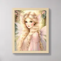 Enchanting Peach Glow Fairy Framed Art