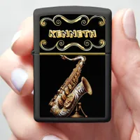 Tiger-Engraved Saxophone Lighter Design