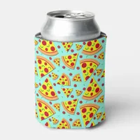 Pepperoni Pizza Slices Emoji Food Patterned Can Cooler