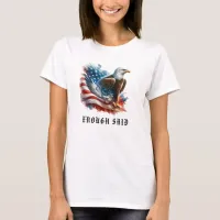 *~* Bald EAGLE AP16 American Flag USA  Detail T-Shirt