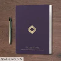 Luxury Pocket Folder with Gold Logo