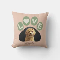 Personalized Beloved Fur Baby Paw Throw Pillow