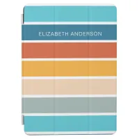 Modern Retro Sunset Stripes Personalized  iPad Air Cover