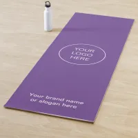 Business Logo Purple Yoga Mat