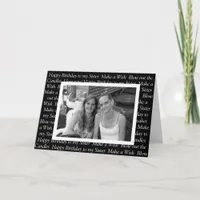 Personalized Photo Happy Birthday to my Sister Card