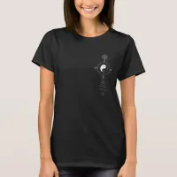 *~* Yin Yang Balance Symbol Women Black T-Shirt