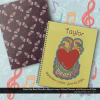 Heart the Beat Doodles for Music Lovers Yellow Planner