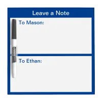 Minimalistic Blue College Dorm Door Dry Erase Board