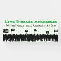 Large Lyme Disease Awareness Protest Sign Banner