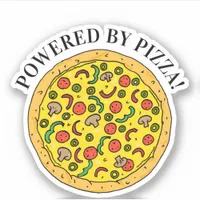 Pizza Lover Powered by Pizza Quote Sticker