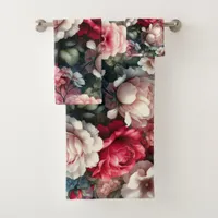 Timeless Rose Floral Charm Bath Towel Set